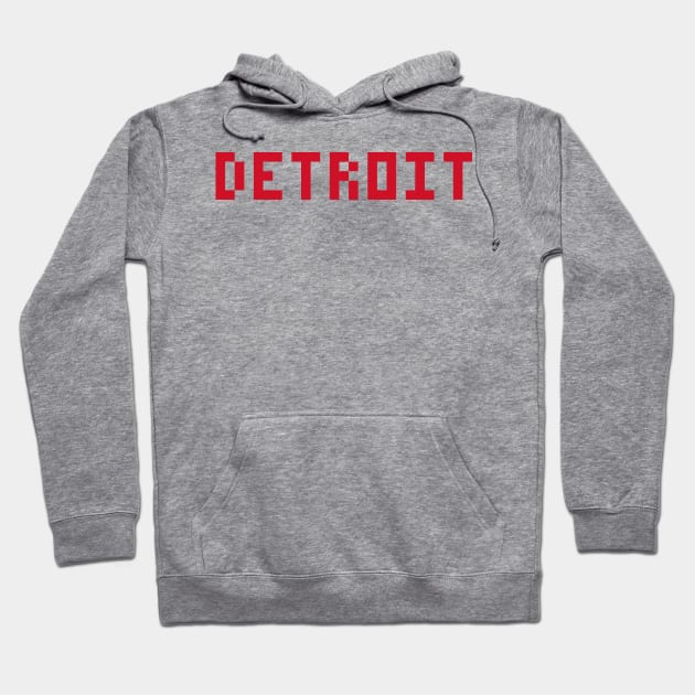 Pixel Hockey City Detroit 2017 Hoodie by gkillerb